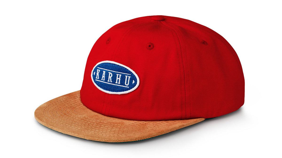 logo patch snapback - fiery red / strong blue | Karhu near me