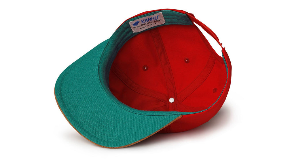 logo patch snapback - fiery red / strong blue | Karhu near me